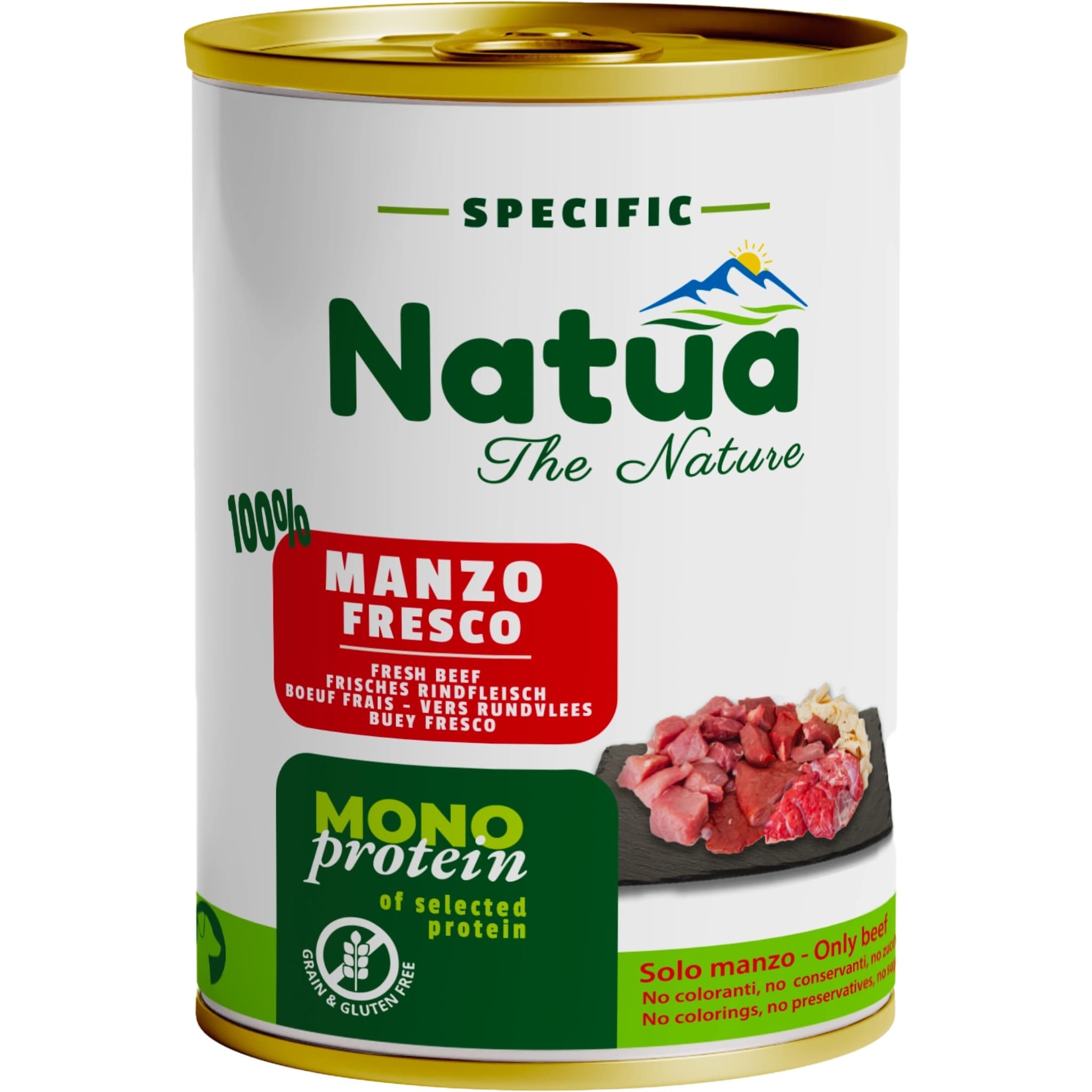Natua Dog Manzo Fresco 400g – Cibo Umido Monoproteico Naturale-0