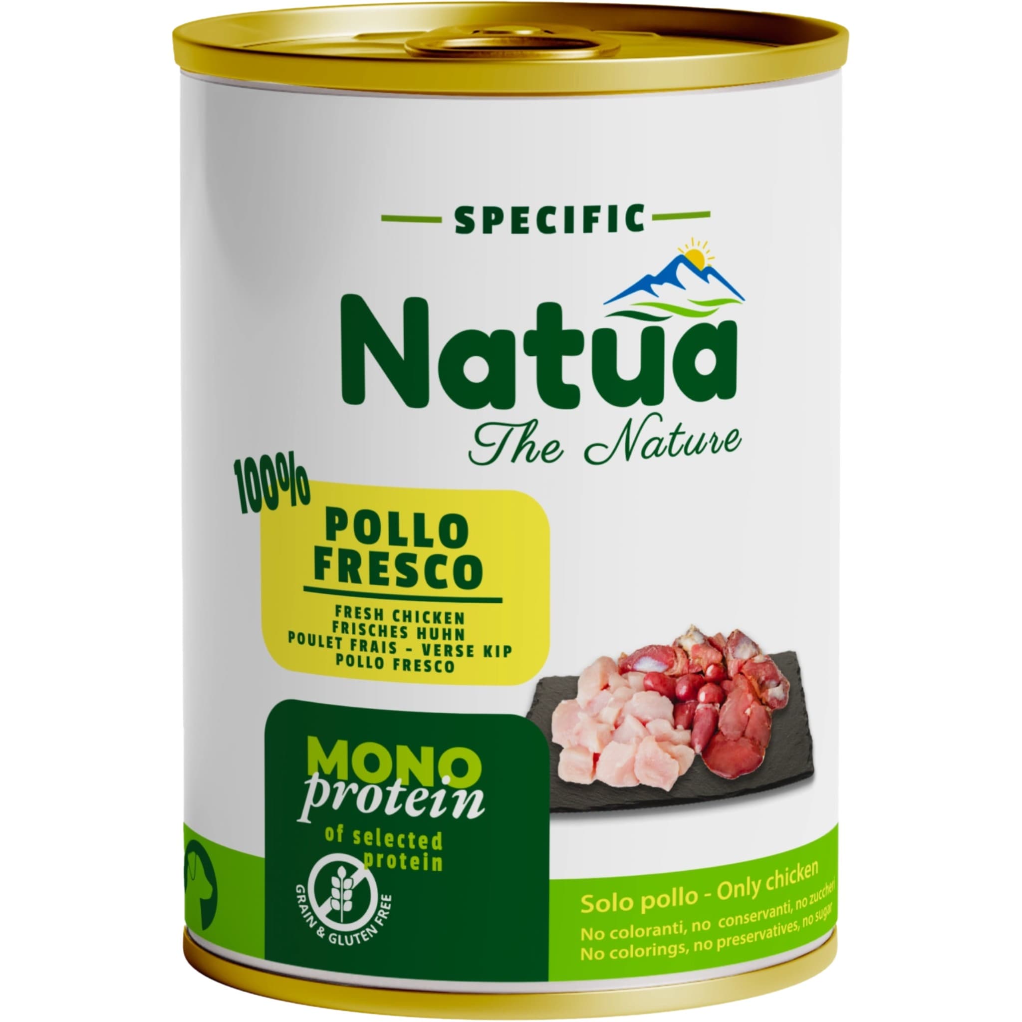 Natua Dog Pollo Fresco 400g – Umido Naturale Monoproteico per Cani-0