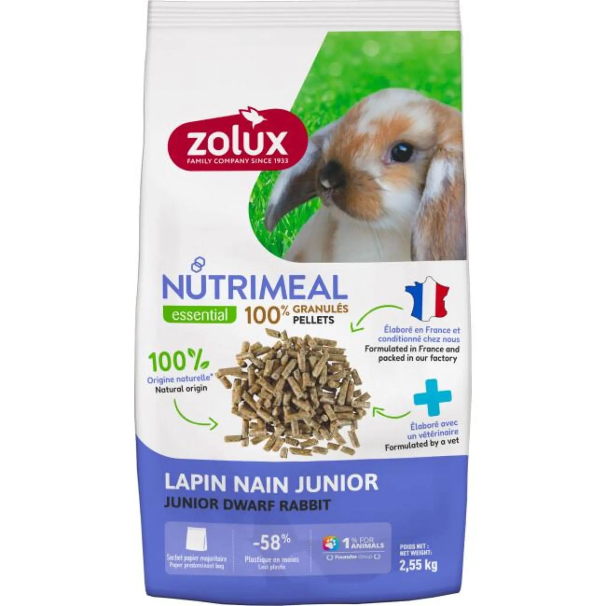 Zolux Nutrimeal Junior per Conigli Nani 2,5 kg-0
